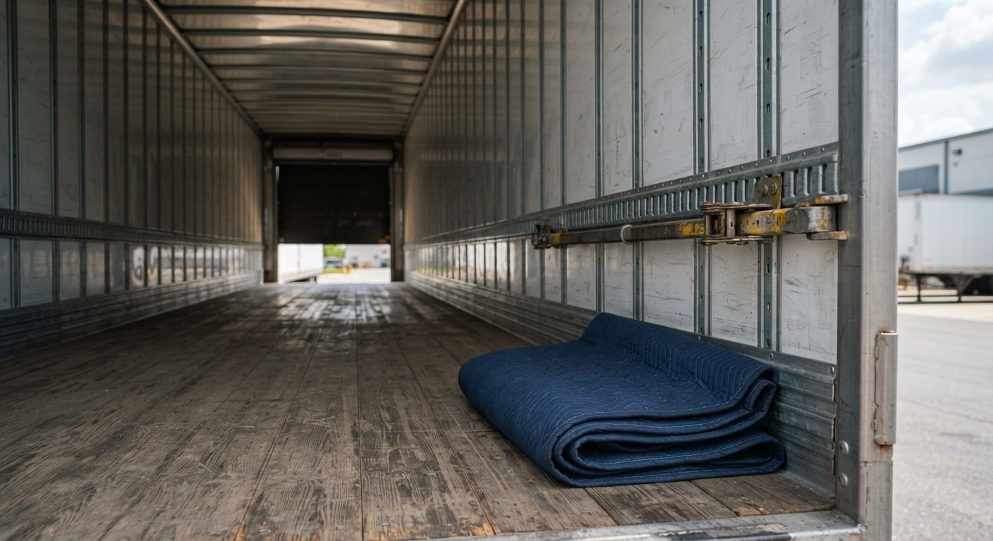 A tractor-trailer on the road